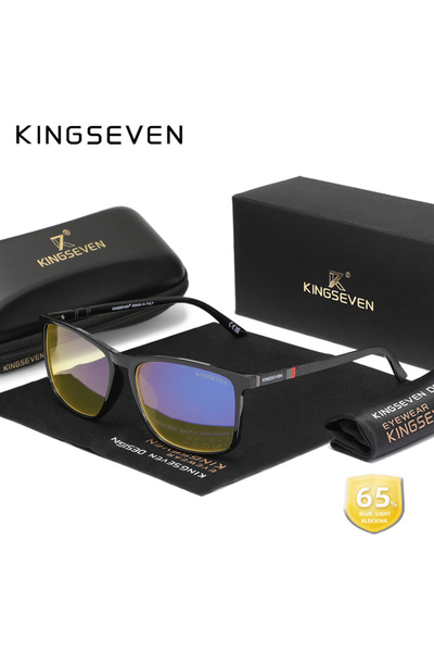 Choice4 F6 WHITE KINGSEVEN Fashion Blue Light Blocking Glasses Women/Men Eyeg...