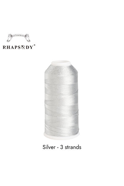 Choice Silver 3 Strands Rhapsody Metallic Thread 3/6/9/12 Strands Jewelry Thr...