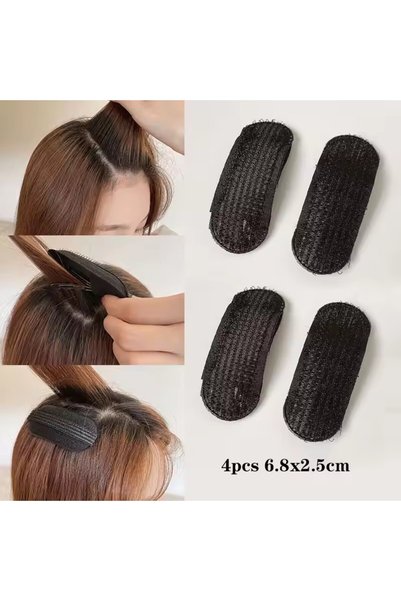 Choice 4pcs Black Puff Hair Head Cushion Invisible Fluffy Hair Pad Sponge Cli...