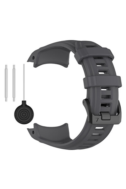 Choice15 45mm GRAY Breathable Sporty Silicone Loop Watch Strap for Instinct 3...