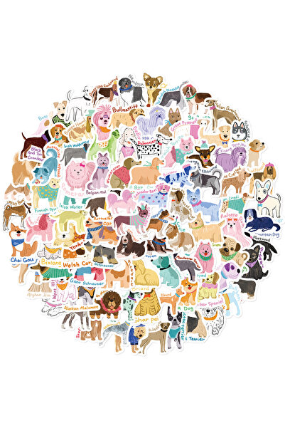 Choice 100PCS 100PCS Cartoon Cute Dog Series Creative Stickers Decorative Lug...