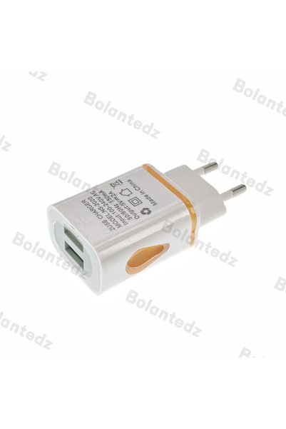Choice شاحن حائط USB برتقالي لمنفذ مزدوج مخرج 2 أمبير محول طاقة متوافق مع ...