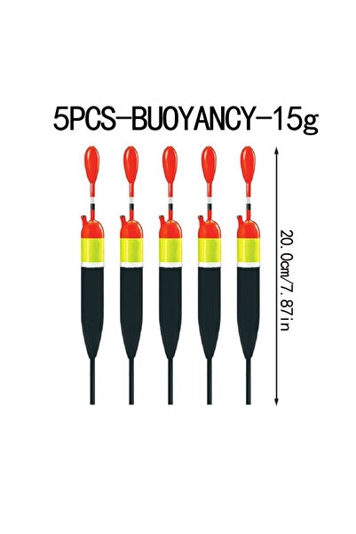 Choice 5PCS BUOYANCY 15g 5PCS-Premium Balsa Wood Slip Floats for Saltwater an...