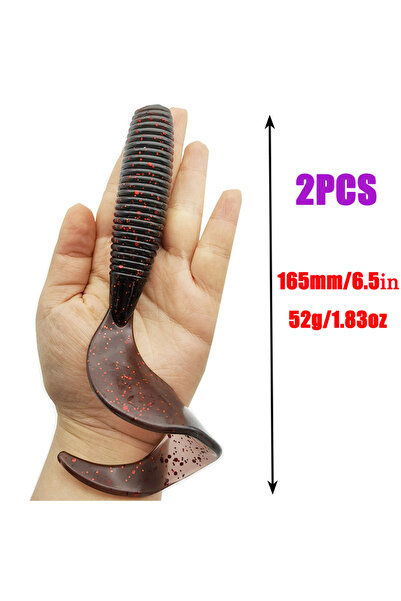 Choice Color A 2 Pcs Fishing Lures 165mm/6.5in/52g Soft Artificial Bait Lures...
