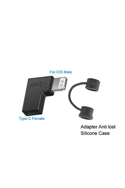 Choice 1pcs ios male 90 Degree USB Cable Converter Lightning To USB C Adapter...