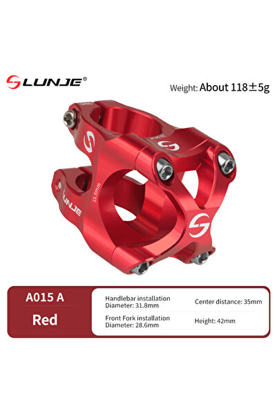 Choice Red LUNJE Popular MTB Road Bike Stem Short Handlebar Stem Bicycle Part...
