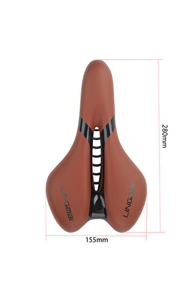 LINGMAI B1 brown Bicycle Seat for Men and Women Waterproof Bike Saddle Soft S...