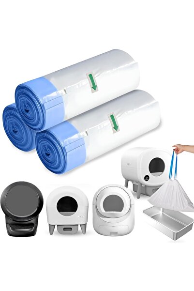 Choice1 3 rolls 60pice 3/5 Rolls Extra Thick Self-Cleaning Cat Litter Box Lin...