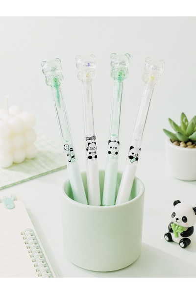 ÖZ OFİS Panda Figürlü 0.7 Uçlu Kalem - Lüks Kalem Kaliteli Mekanizma Yumuşak ...