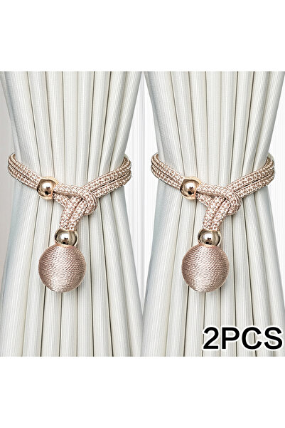 Choice Beige 2pcs Adjustable High Grade French Ball Curtain Tiebacks, Conveni...