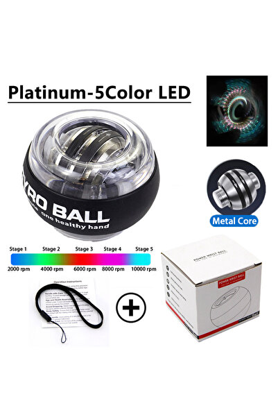 choice2 Platinum-5Color LED Grip Training Ball for Wrists And Fingers Self-St...