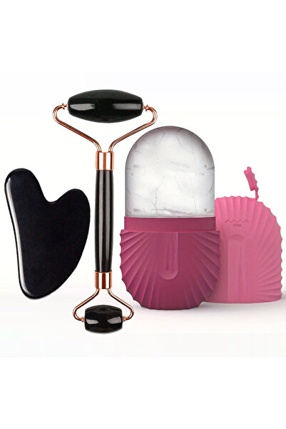 Choice6 3pcs set-Rose Facial Roller Ice Face Roller for Eyes Double Chin Jawl...
