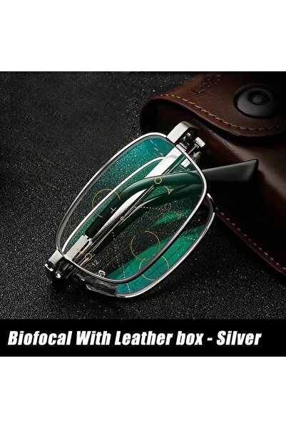 Choice5 silver 350 Folding Reading Glasses Portable Progressive Biofocal Eyew...