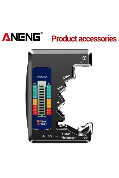 choice2 ANENG Black Battery Testers LCD Display ANENG Volt Capacity Check C A...
