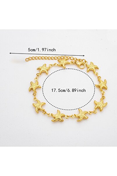 Choice Type2 2025 New Gold Color Stainless Steel Starfish Bracelet for Women ...