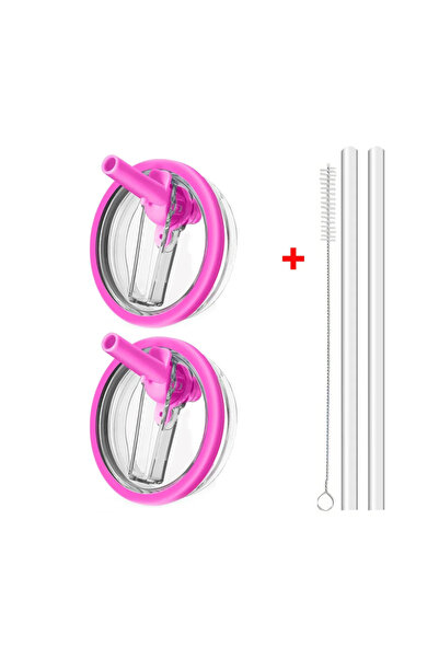 Choice Red-2pcs x straw 40oz Lid for Stanley Flip Straw Leak Proof Spill-proo...