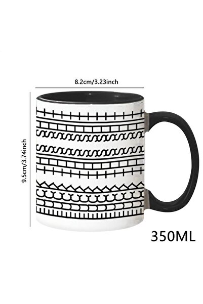 Choice1 350ml Black Ceramic Cup Microwave-Safe Coffee Mug Drinking Cup Deskto...