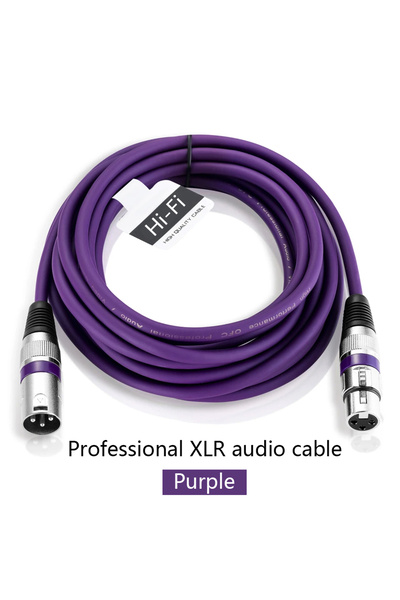 Choice19 3m Purple XLR Male to Female Cable Professional Microphone Extension...