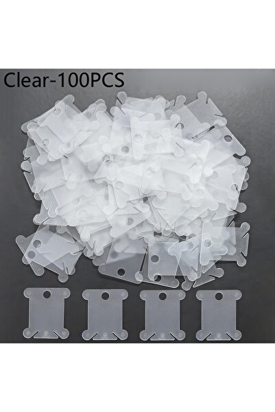 Choice8 100pcs Bobbins Clear 50/100Pcs Plastic Floss Bobbins Set Embroidery F...