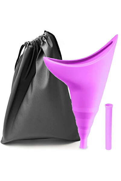 Choice PINK SET Ladies portable outdoor emergency standing urinal female sili...
