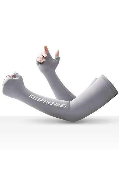 Choice8 L gray Cycling Arm Sleeves Spring Summer Reflective Men Women UV Prot...