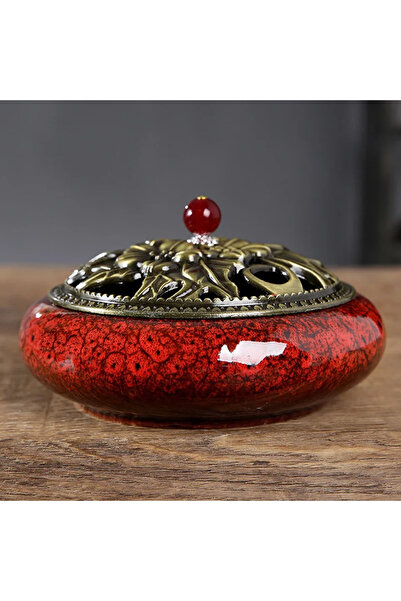 Choice L 12 hours large Mosquito Coil incense burner ceramics cone holder wit...