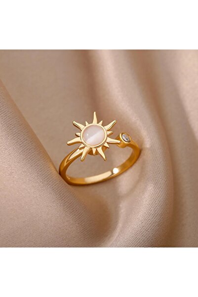 Choice resizable R05596-1-01-0 Women's Anti-Stress Anxiety Ring Sun Pendant S...
