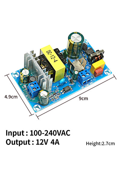 Choice1 12V 4A Isolated Switching Power Supply Module AC 100-240V to DC 12V 2...