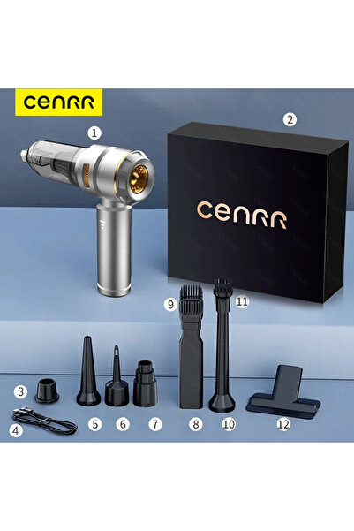 Choice6 Ultra Silver CENRR Car Vacuum Cleaner Wireless Handheld Powerful Port...