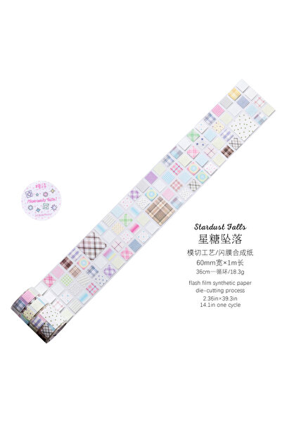 Choice3 60mm X 1m A 60mm * 1m Kawaii Ins Star Bubble Sparkling Sand Die Cutti...