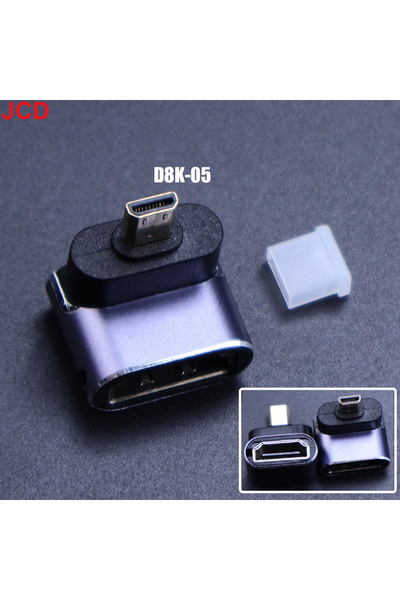 Choice1 D8K-05 Micro to HDMI HDMI-Compatible Adapter 90 270 Degree Right Angl...