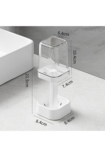 Choice WHITE 1 Toothbrush Holder with Mouthwash Cup, Couple Toothbrush Organi...