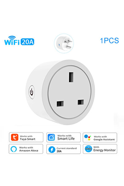 Choice3 100-240V UK 3 WIFI UK Socket 1 Pcs Tuya Smart Socket WiFi 20A UK Plug...