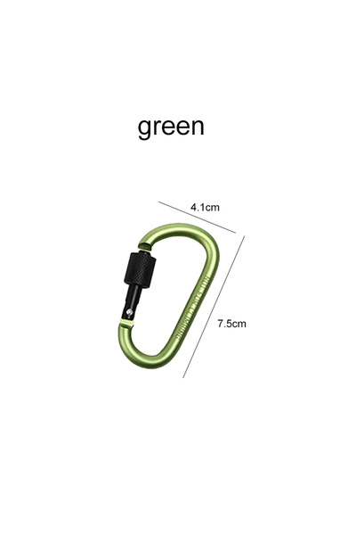 Choice44 1pc green 1-6pcs Keychain Hook With Lock Buckle Aluminum Carabiners ...