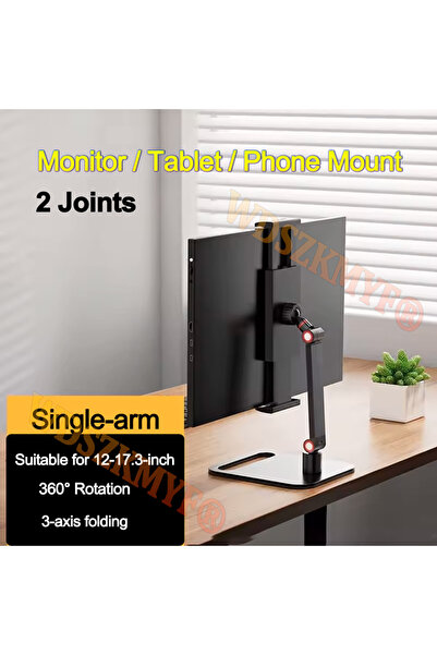 Choice1 2 joints Portable Monitor Stand for 12”- 17.3" 360° Adjustable Swivel...