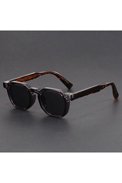 Choice Dark Gray Boho Retro Polarized Sunglasses for Men Frame Polygonal Wome...