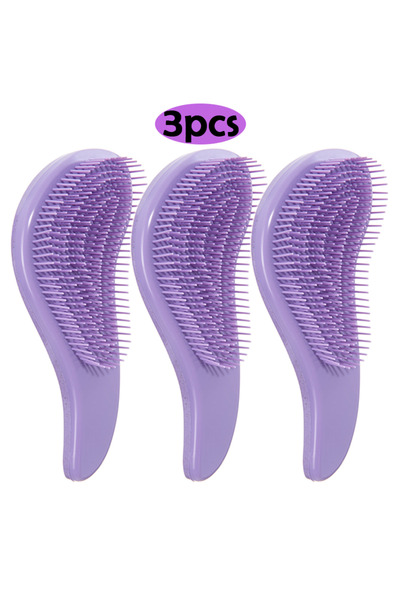 Choice 3pcs Purple 1/3pcs Magic Detangling Hairbrush Wheat Straw Scalp Massag...