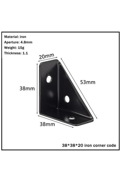 Choice1 BK1 4Pcs Right Triangle Corner Supports White Black Wooden Furniture ...