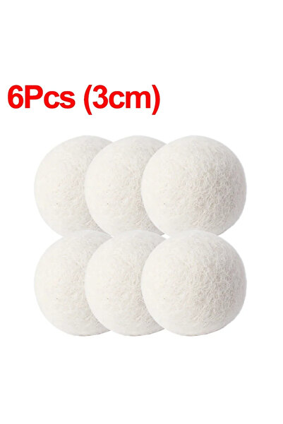 Choice 6pcs (3cm) 6Pcs Reusable Wool Dryer Balls Clothes Softener Laundry Fle...