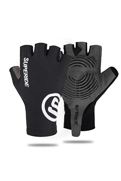 Choice L Black SUPERIDE Gel Padded Half Finger Cycling Gloves Men Women Breat...