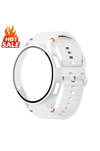 Choice Galaxy Watch 7 44mm 2pack White -White Case+Strap for Watch 7 6 5 4 40...