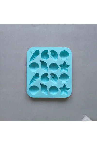 choice2 blue Chocolate Silicone Mold Shell Marine Animal Shape Candy Pudding ...