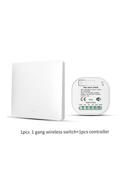 Choice 1V1 W RF433 Self-Powered Wireless Light Switch, Kinetic No Battery,16A...