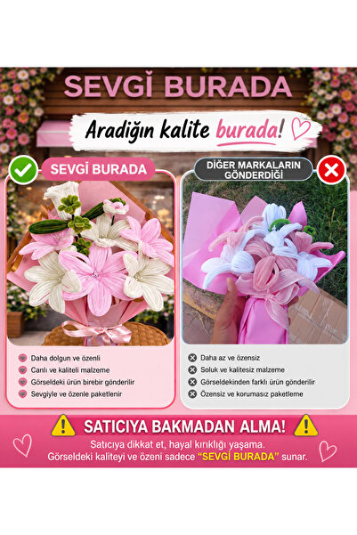 Genel Markalar Pembe & Beyaz Lilyum Tasarım