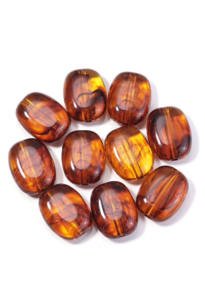 Choice16 18x23mm 10pcs 10-100pcs/lot Amber Color Acrylic Beads Oval Heart Pum...