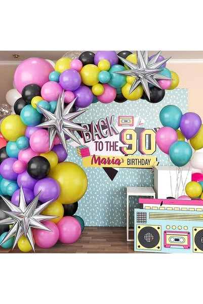 Choice Other As Picture 107Pcs A set of 90S 80S themed music party wreath set...