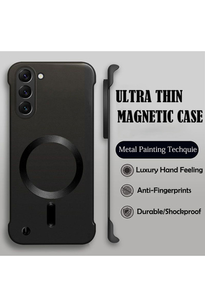 Choice43 for S22 Black Luxury Magsafe Wireless Charge Phone Case For S23 S22 ...