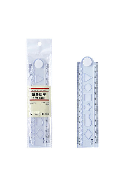 Choice 1Pcs 1Pcs 30cm Folding Flexible Ruler Transparency PVC,Creative Drawin...