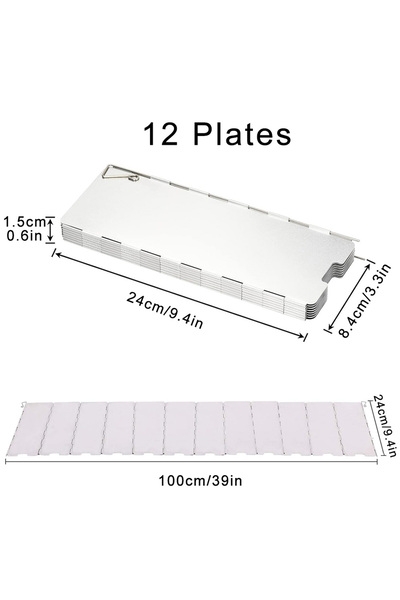 Choice8 12 Plates 8/9/10/12/14/16 Plates Folding Camping Stove Windshield Gas...