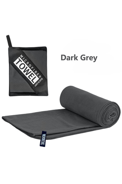 Choice12 30x30cm Dark Grey Quick Drying Microfiber Swimming Towel Super Absor...